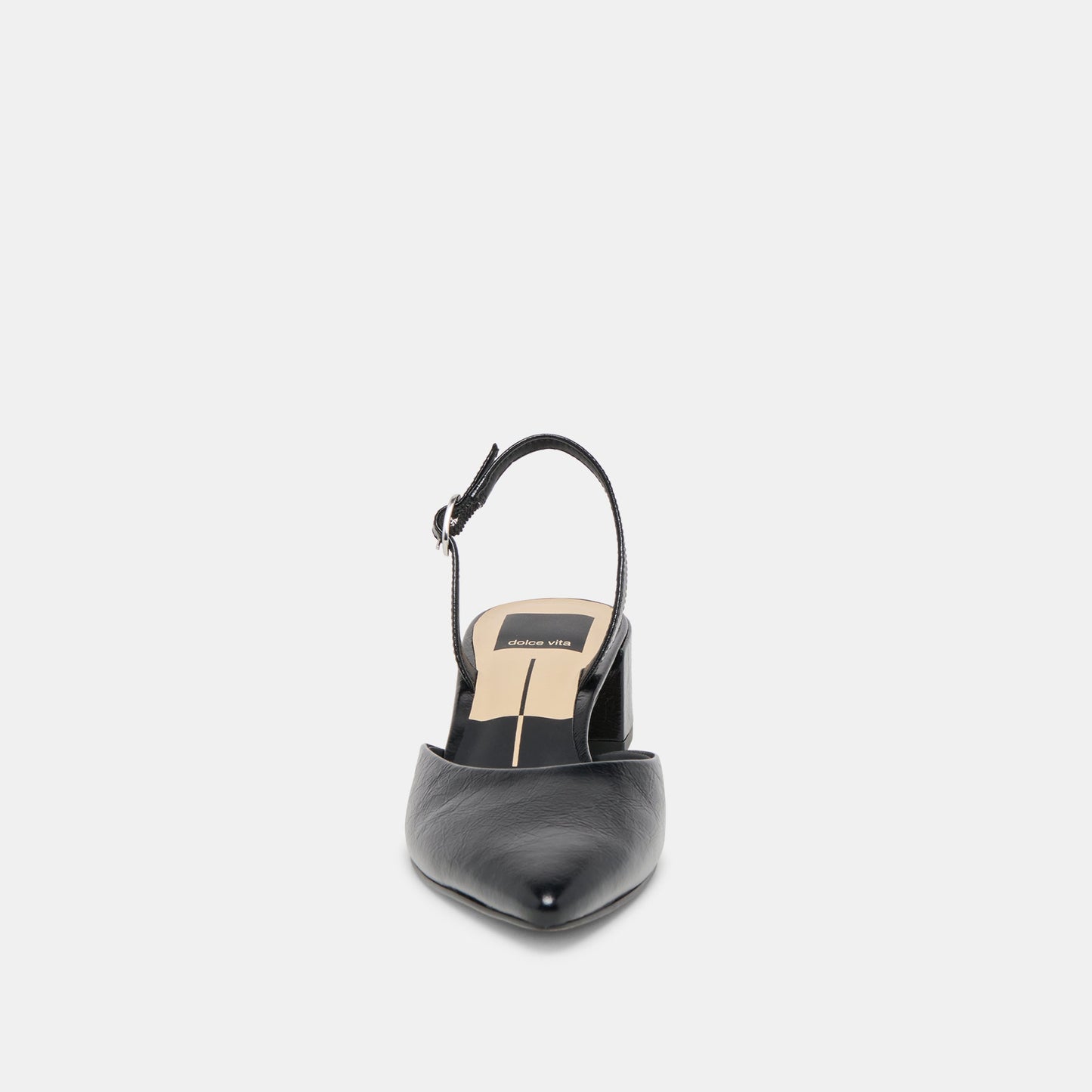 Dolce Vita Carel Midnight Crinkle Patent Leather Heels