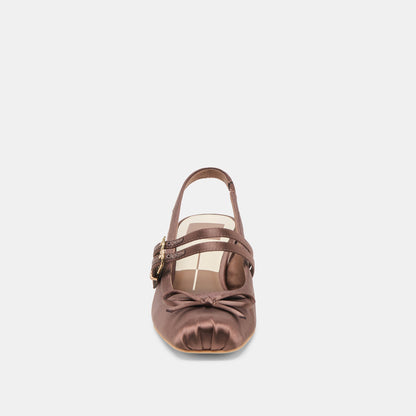 Dolce Vita Loris Mahogany Satin Heels