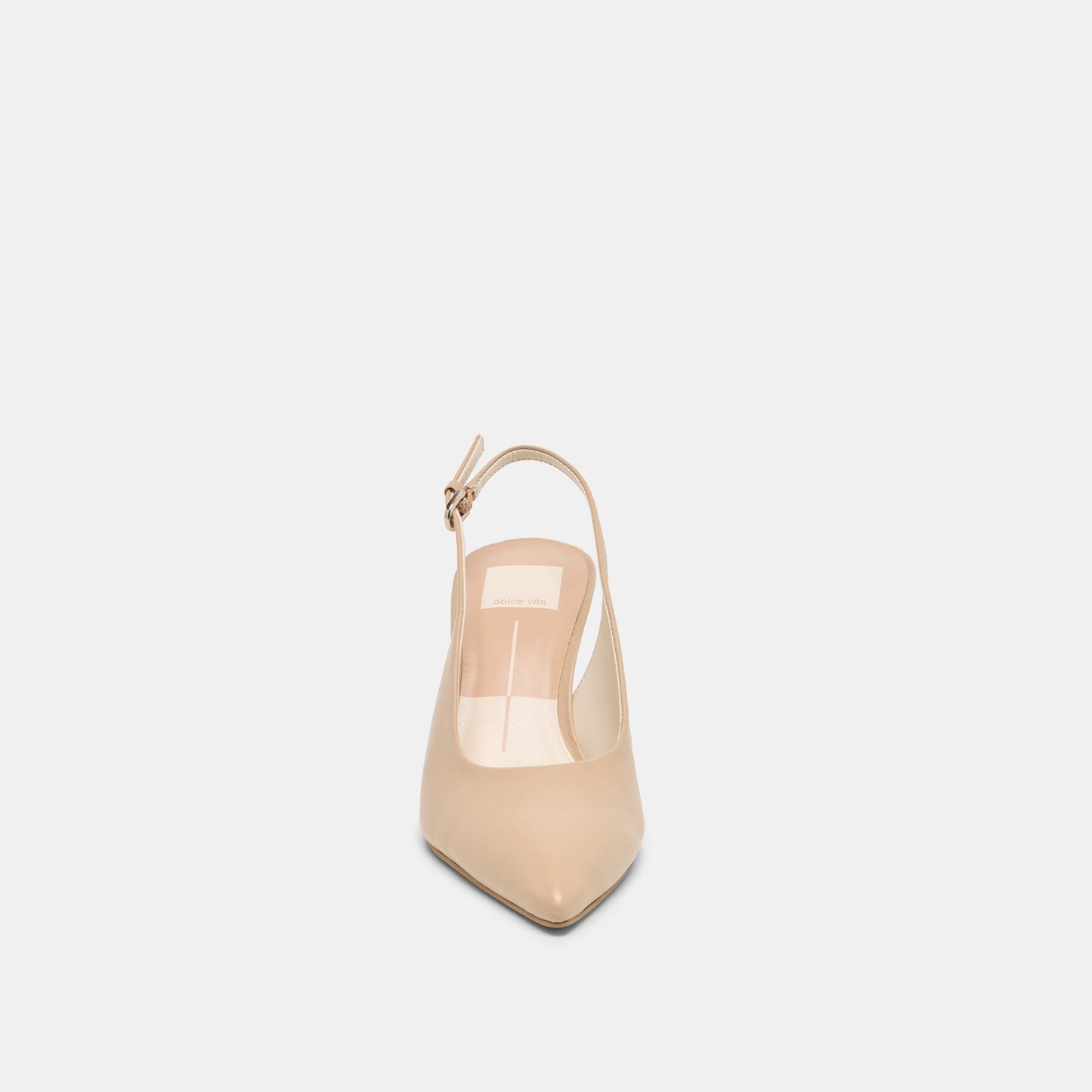 Dolce Vita Elasi Beige Crinkle Patent Heels