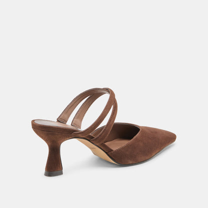 Dolce Vita Linore Dk Brown Suede Heels