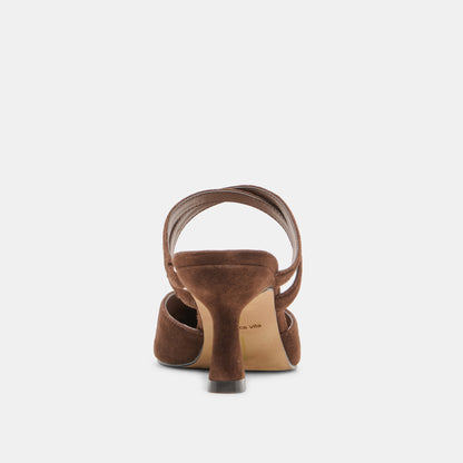 Dolce Vita Linore Dk Brown Suede Heels
