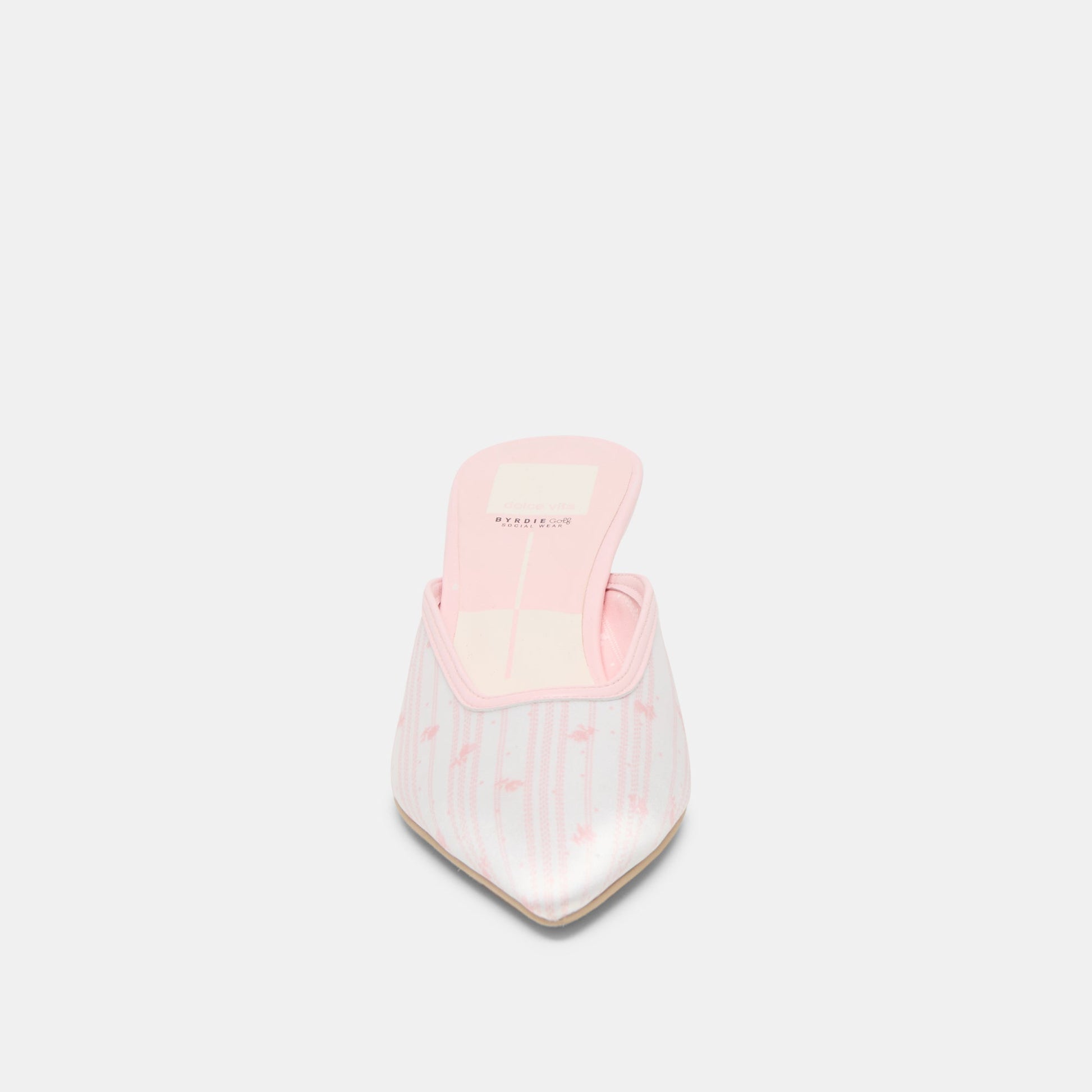 Dolce Vita Cleo X Byrdie Gold Pink Floral Satin Heels