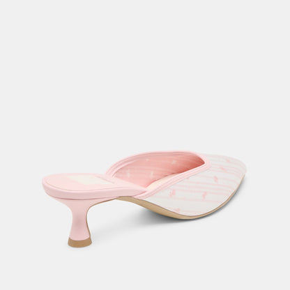 Dolce Vita Cleo X Byrdie Gold Pink Floral Satin Heels