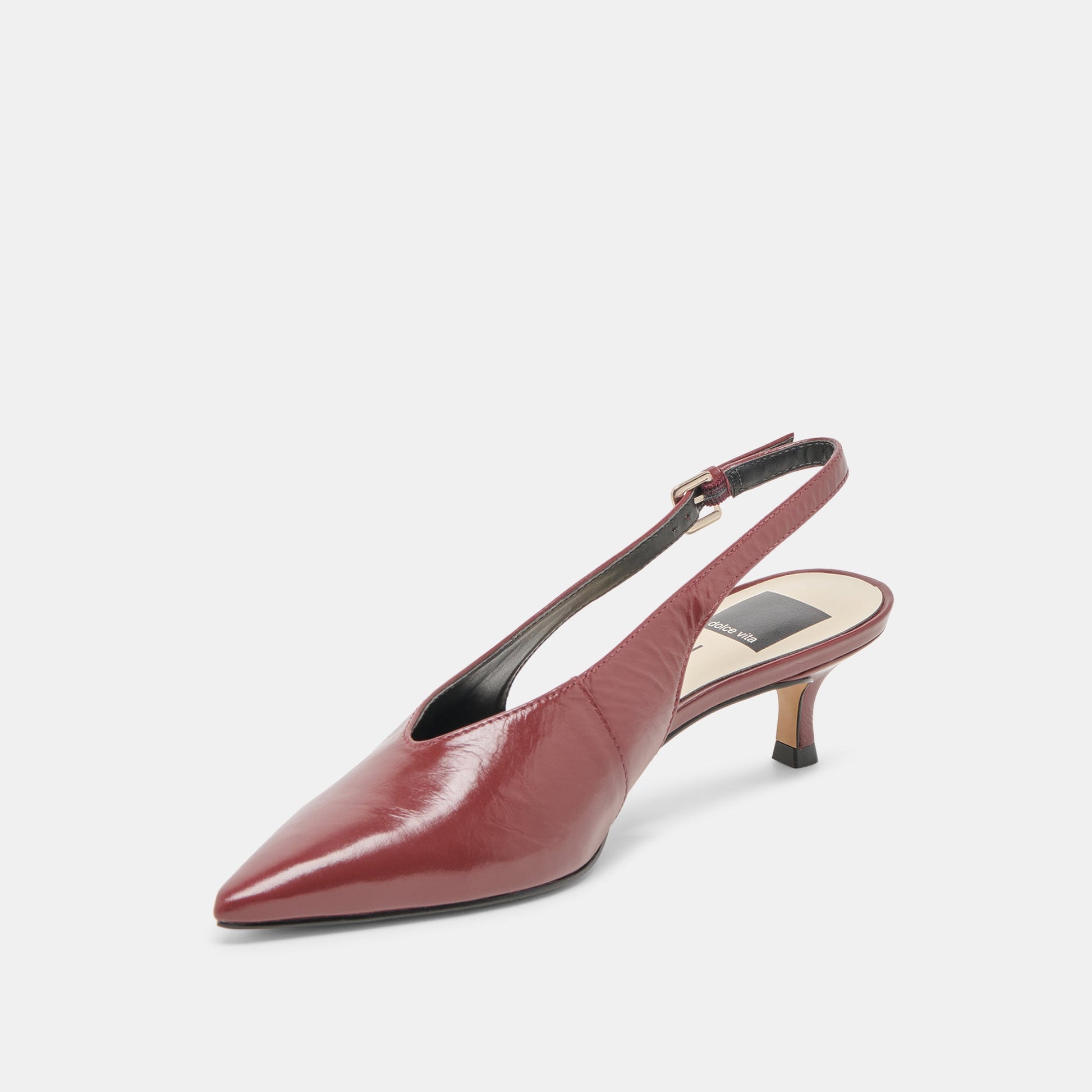 Dolce Vita Alenna Oxblood Crinkle Heels