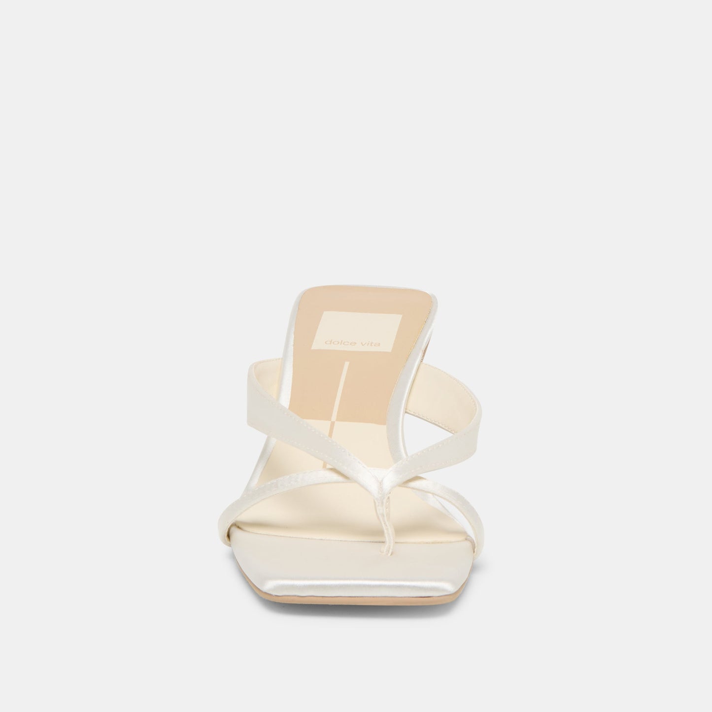 Dolce Vita Brevel True White Satin Heels