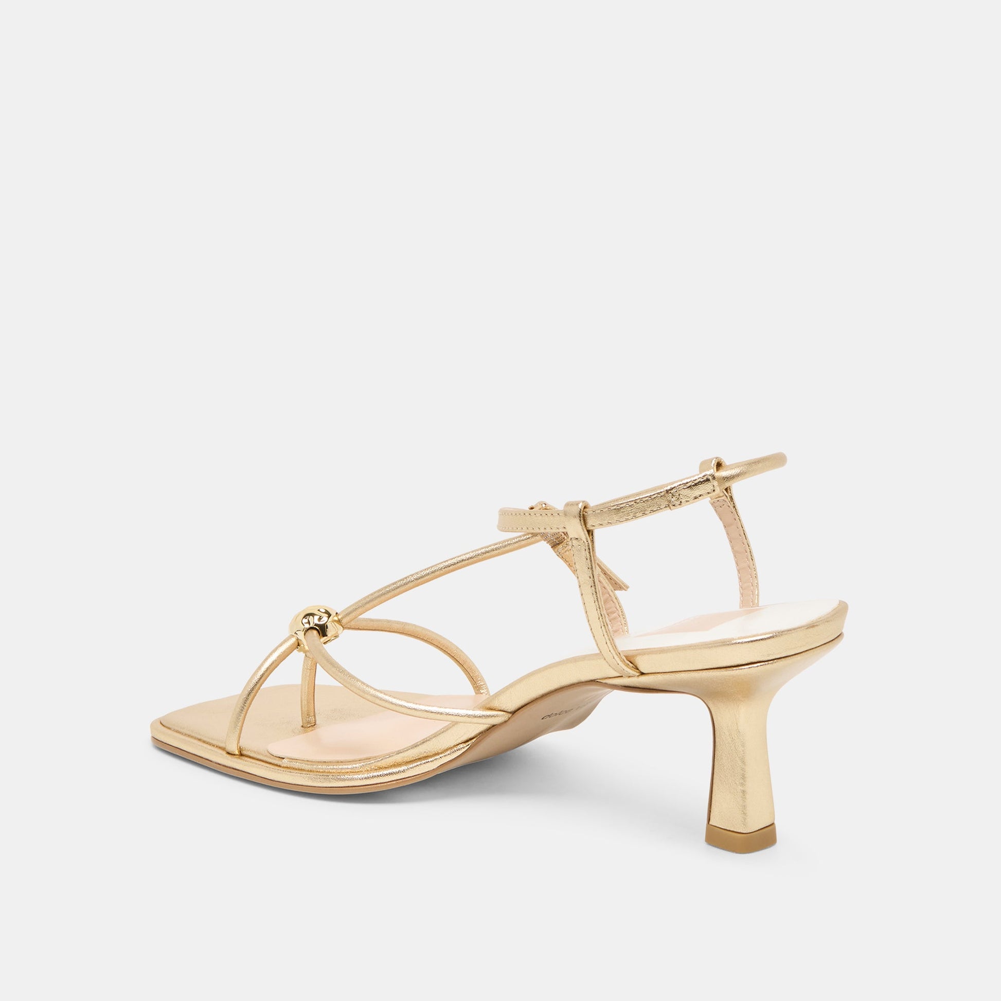 Dolce Vita Mylee Gold Distressed Leather Heels