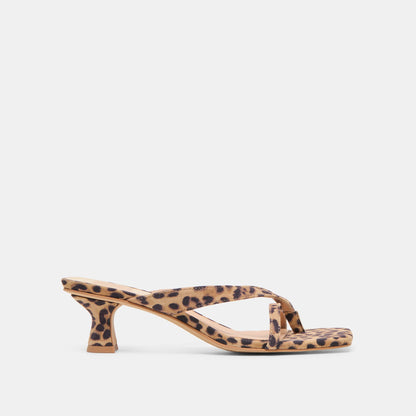 Dolce Vita Brevel Dk Leopard Printed Suede Heels