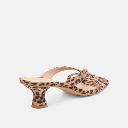 Dolce Vita Brevel Dk Leopard Printed Suede Heels
