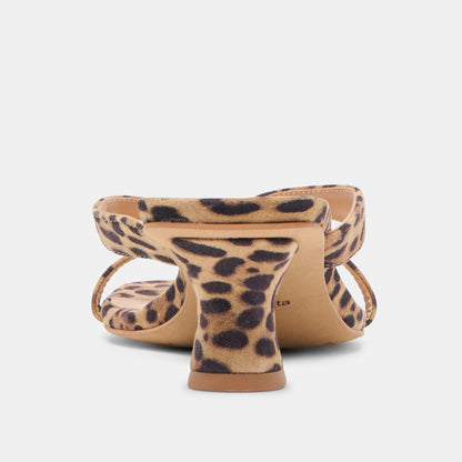 Dolce Vita Brevel Dk Leopard Printed Suede Heels