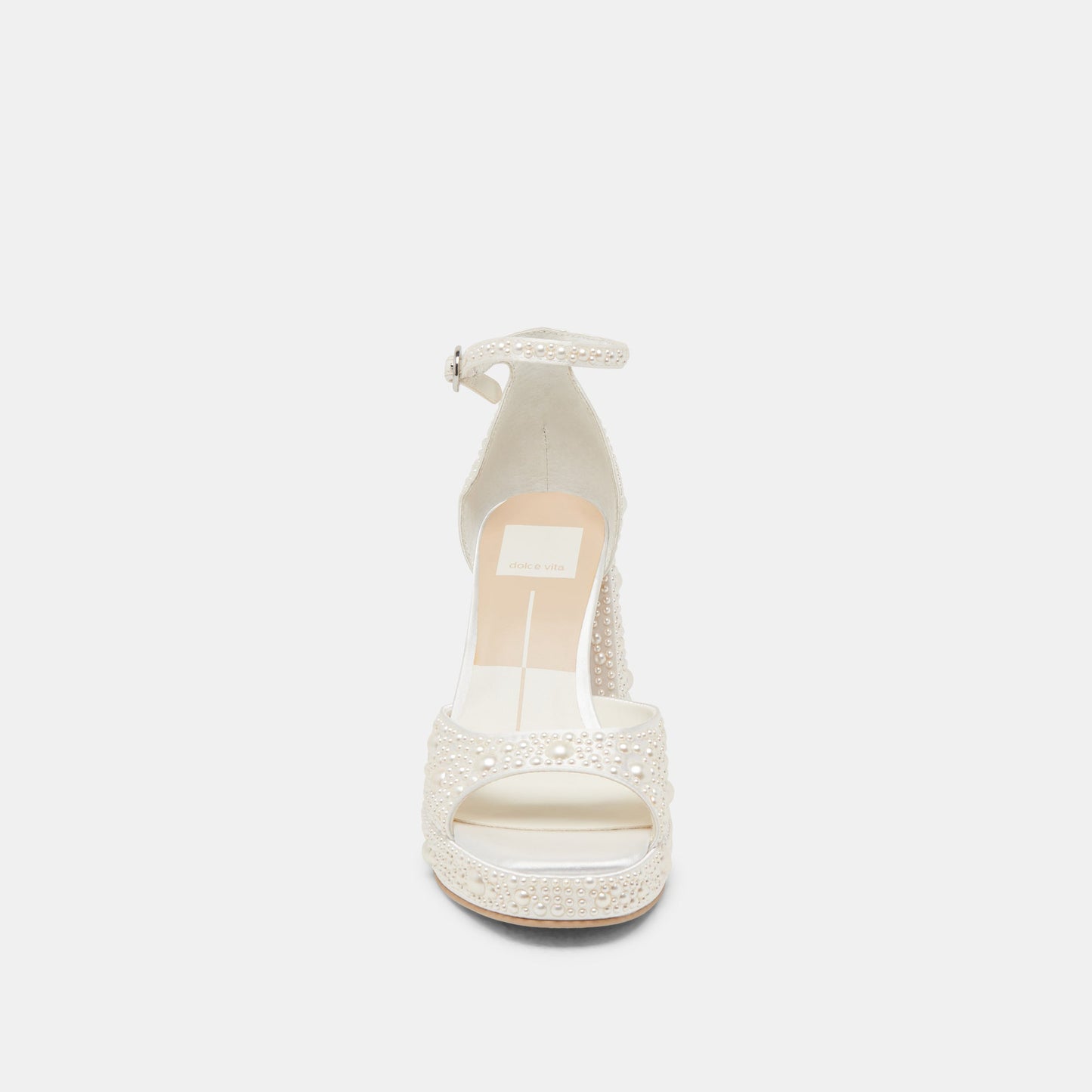 Dolce Vita PANDRO PEARL WIDE HEELS TRUE WHITE SATIN