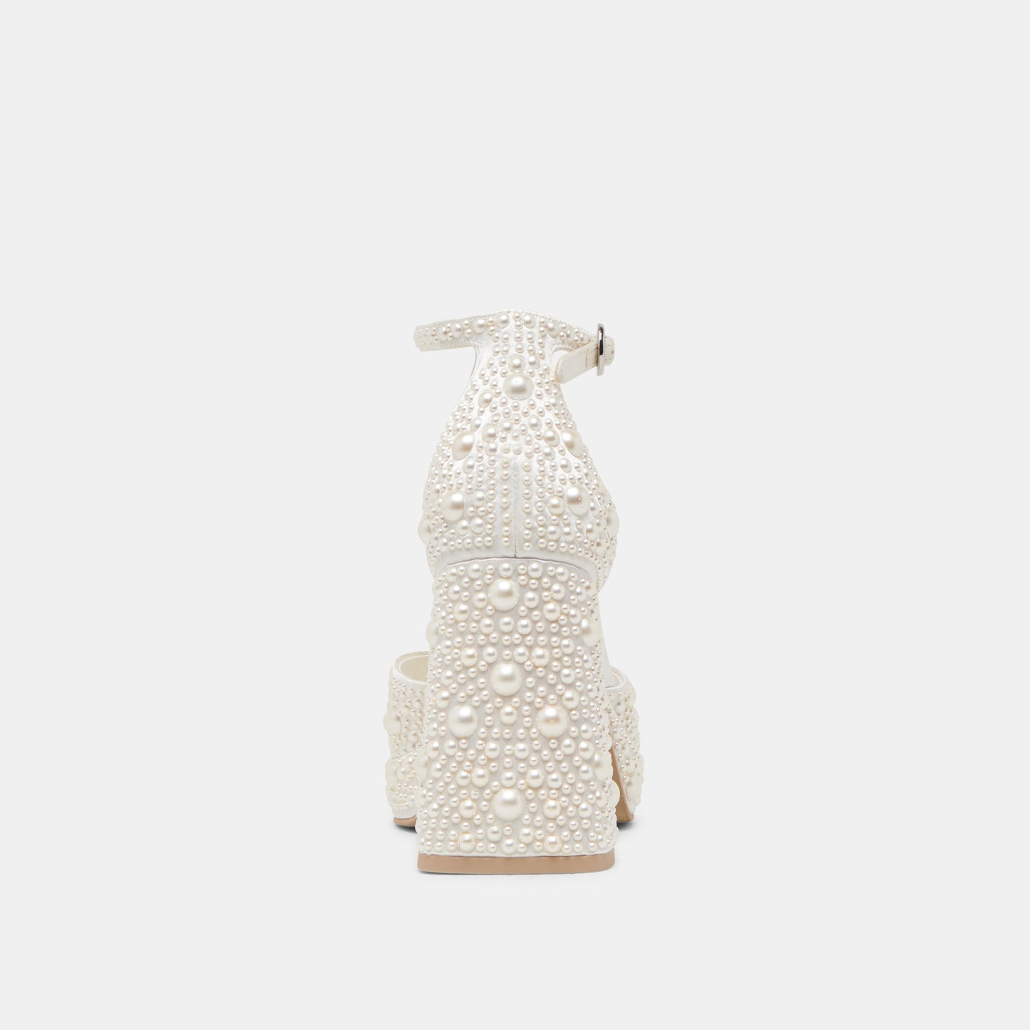 Dolce Vita PANDRO PEARL WIDE HEELS TRUE WHITE SATIN