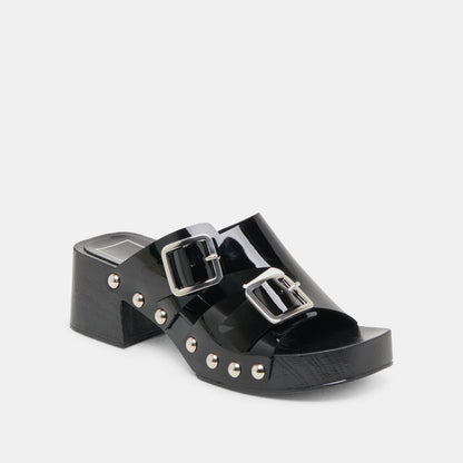 Dolce Vita Melody Black Leather Heels