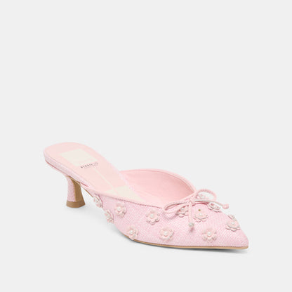 Dolce Vita Camilo X Byrdie Golf Pink Raffia Heels
