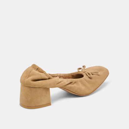 Dolce Vita Karmin Dk Taupe Suede Heels