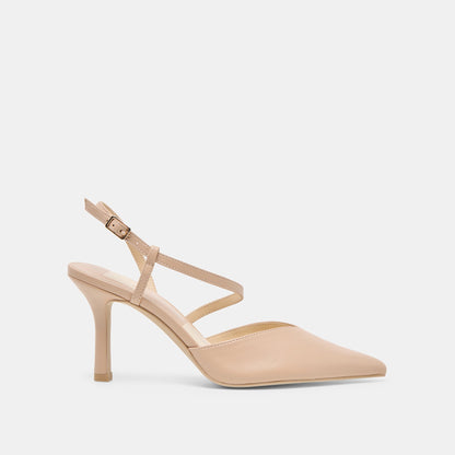 Dolce Vita Kamra Beige Leather Heels