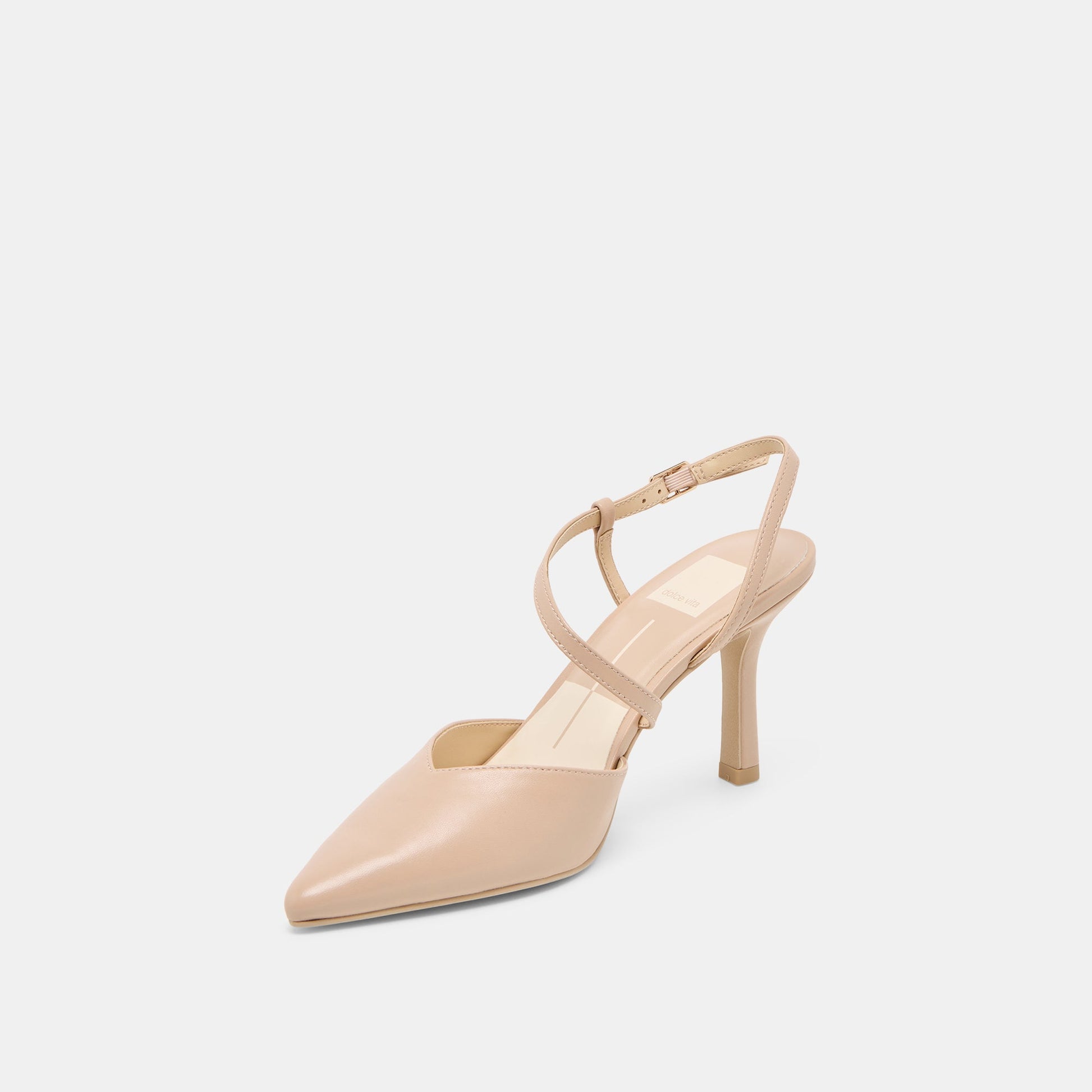 Dolce Vita Kamra Beige Leather Heels
