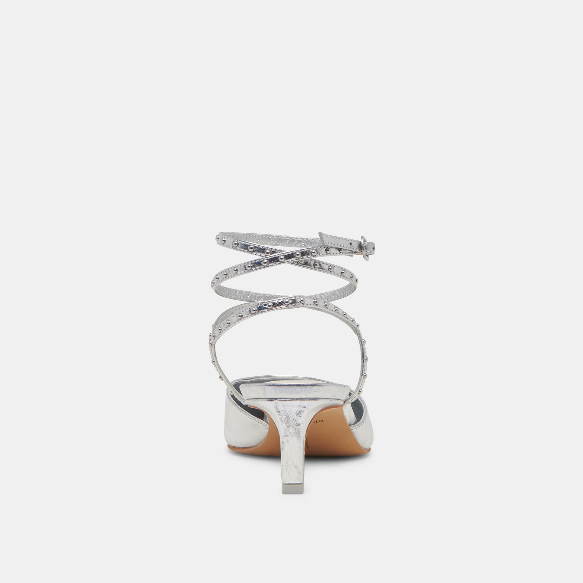 Dolce Vita LOKLYN STUD HEELS SILVER CRINKLE PATENT