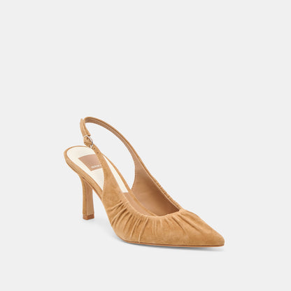 Dolce Vita Keira Lt Brown Suede Heels