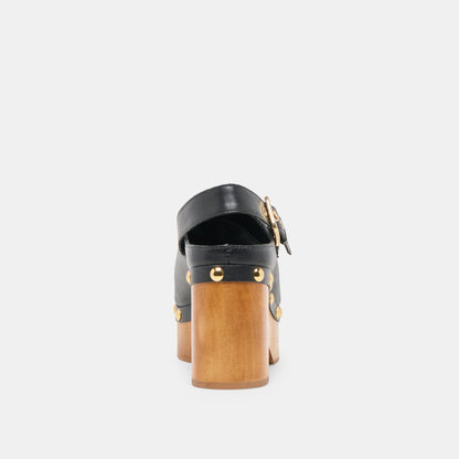 Dolce Vita Adelan Black Leather Clogs