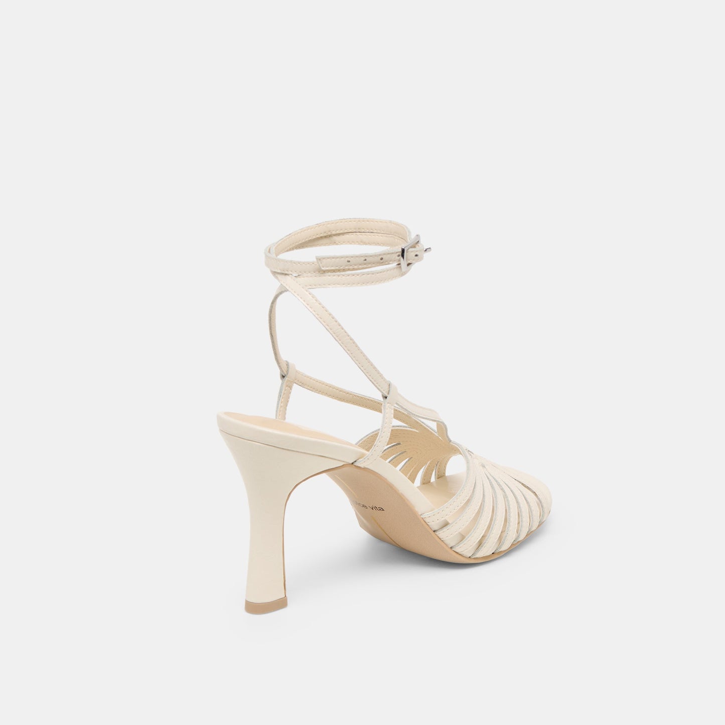 Dolce Vita Nivana Off White Crinkle Patent Heels