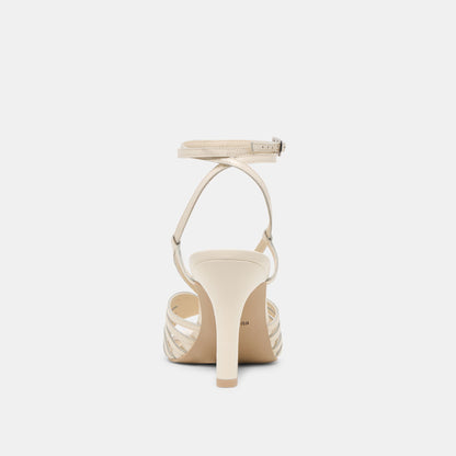 Dolce Vita Nivana Off White Crinkle Patent Heels