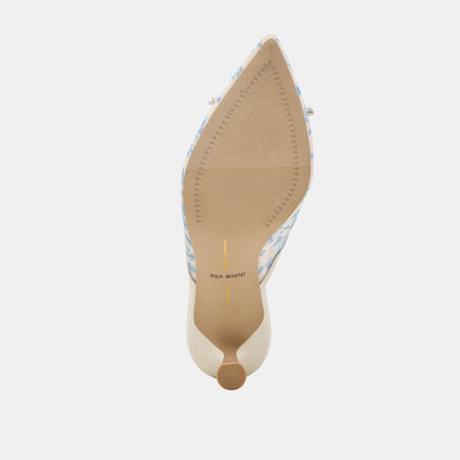 Dolce Vita Cleo Blue Floral Mesh Heels