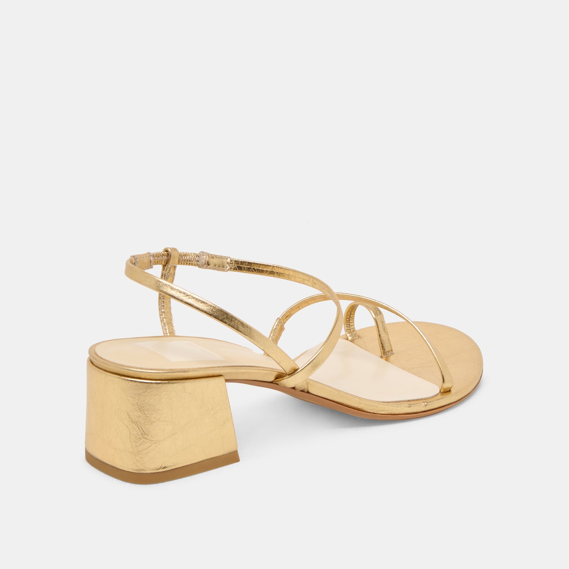 Dolce Vita Trini Gold Leather Heels