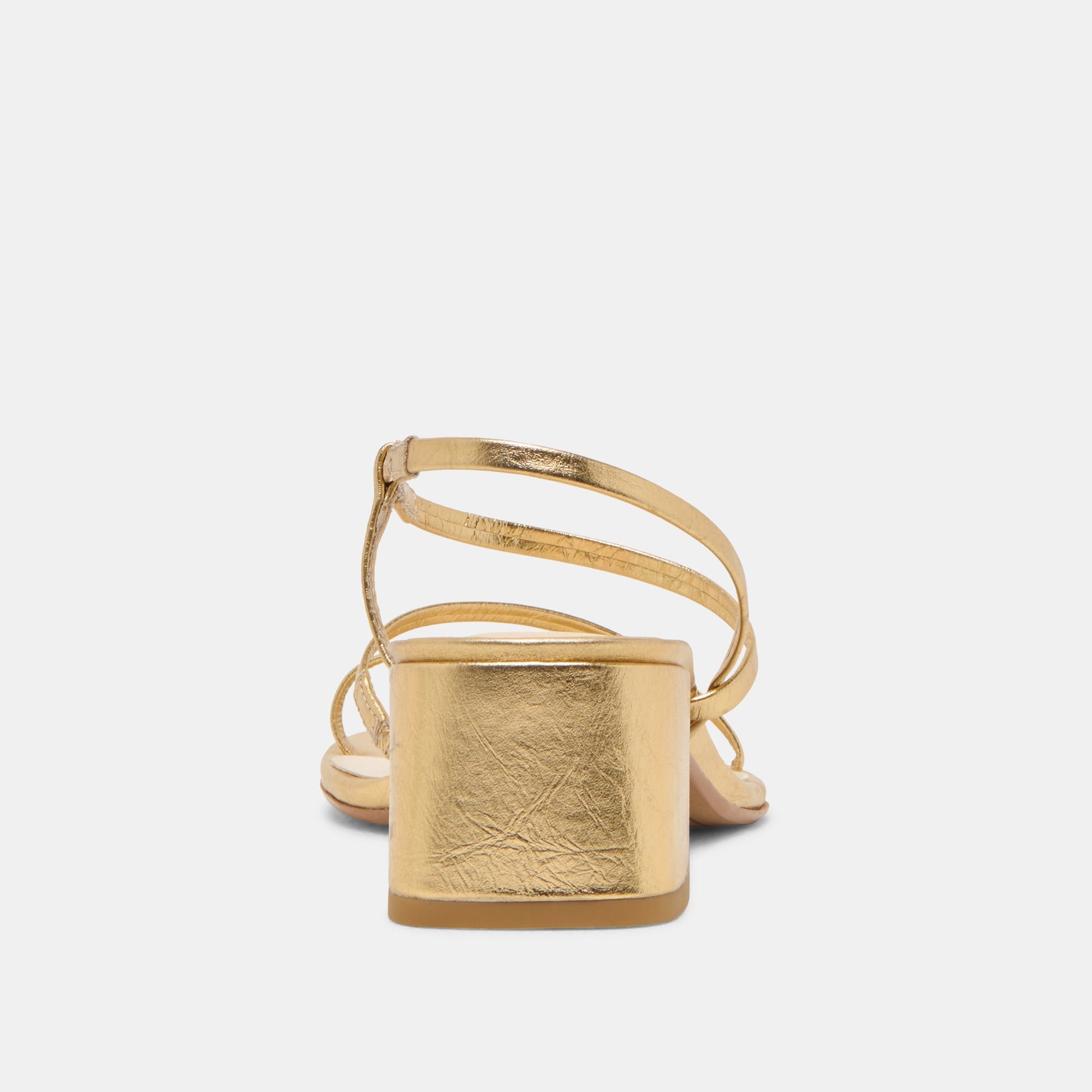 Dolce Vita Trini Gold Leather Heels