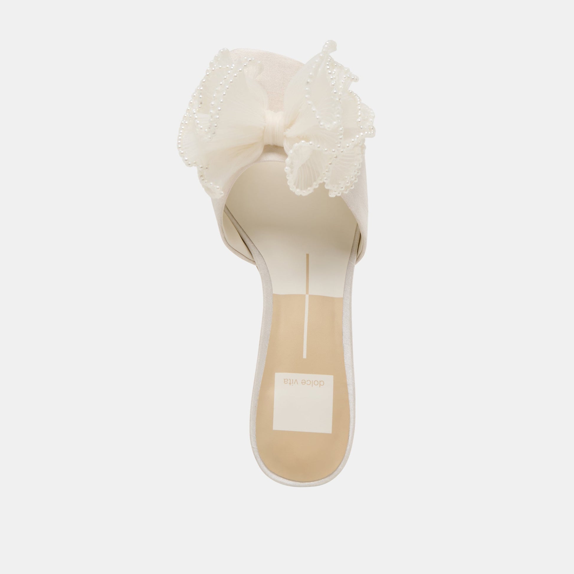 Dolce Vita NARITA PEARL HEELS OFF WHITE SATIN