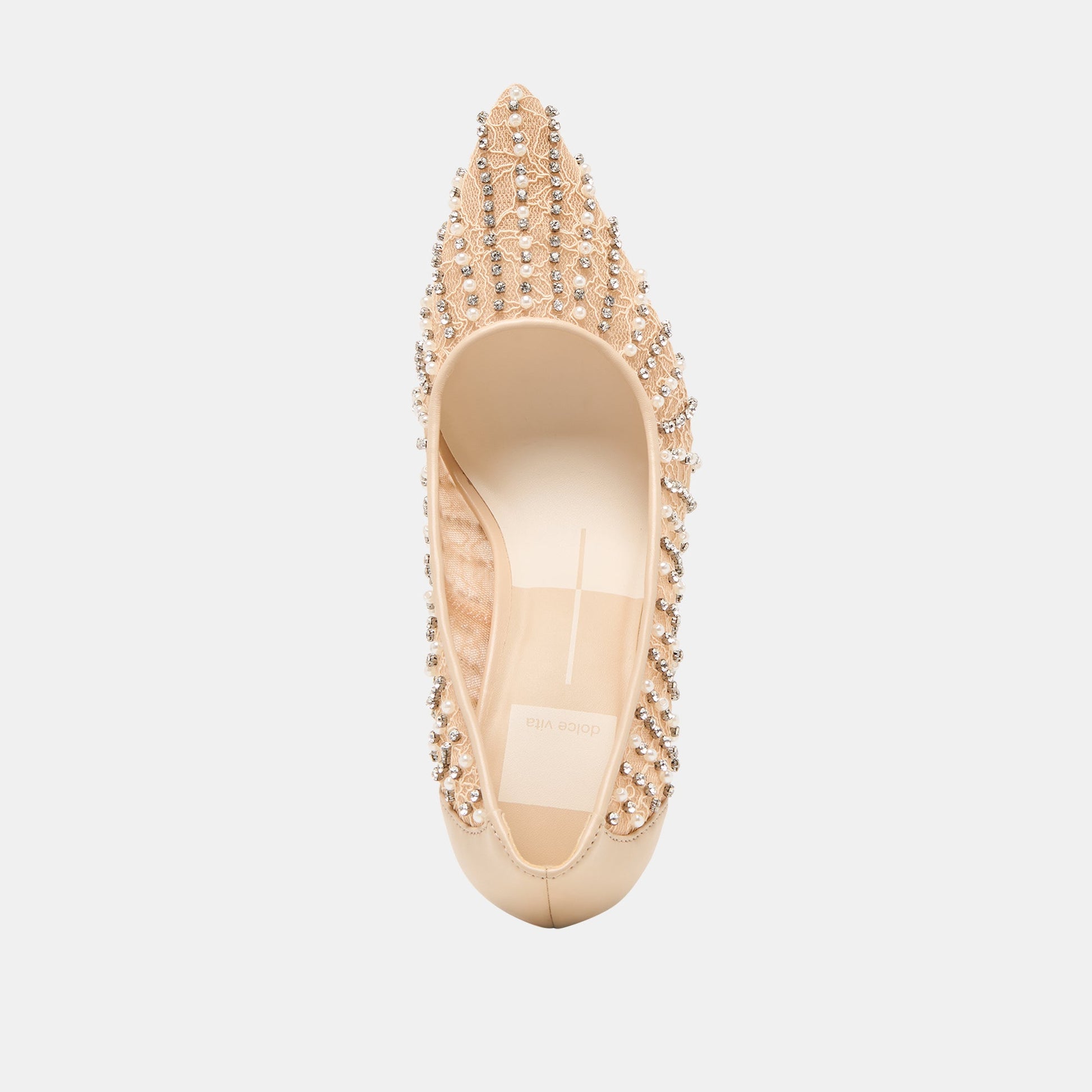 Dolce Vita Kashe Pearl Blush Lace Mesh Heels