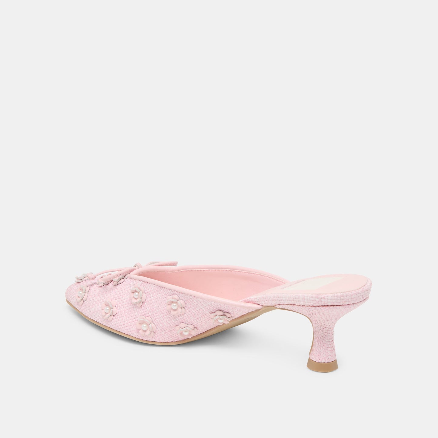 Dolce Vita Camilo X Byrdie Golf Pink Raffia Wide Heels