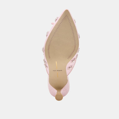 Dolce Vita Camilo X Byrdie Golf Pink Raffia Wide Heels