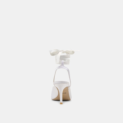 Dolce Vita Efora True White Satin Heels