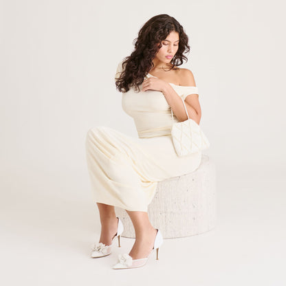 Dolce Vita Evelin White Mesh Heels