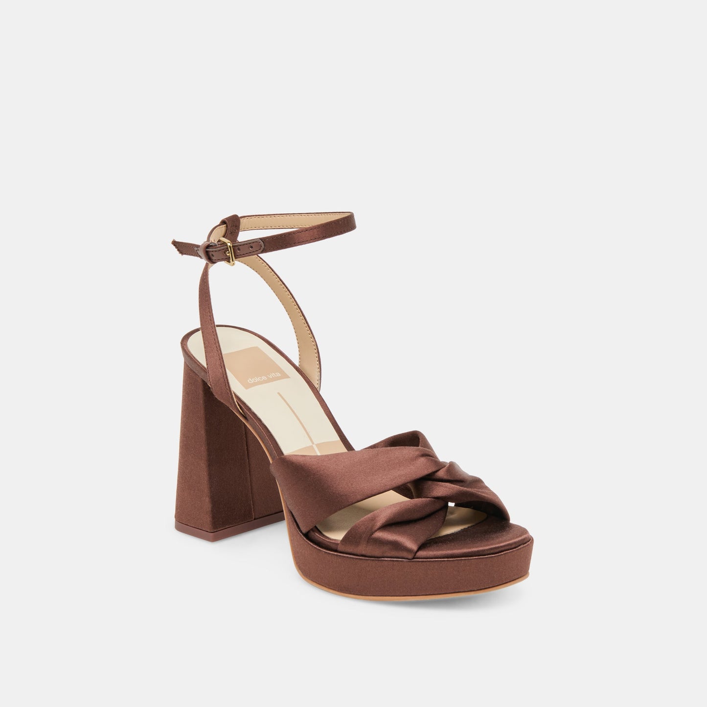 Dolce Vita PARLO HEELS MID BROWN SATIN