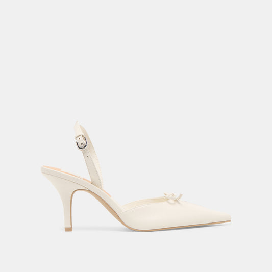 Dolce Vita Hamya White Leather Heels