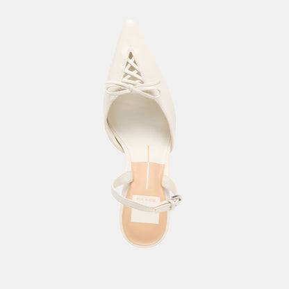 Dolce Vita Hamya White Leather Heels