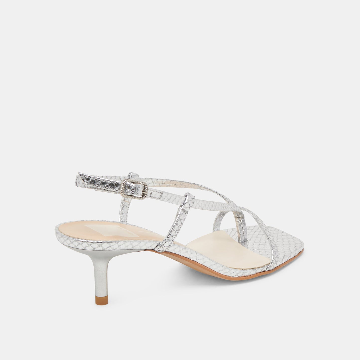 Dolce Vita LAURY HEELS SILVER EMBOSSED LEATHER