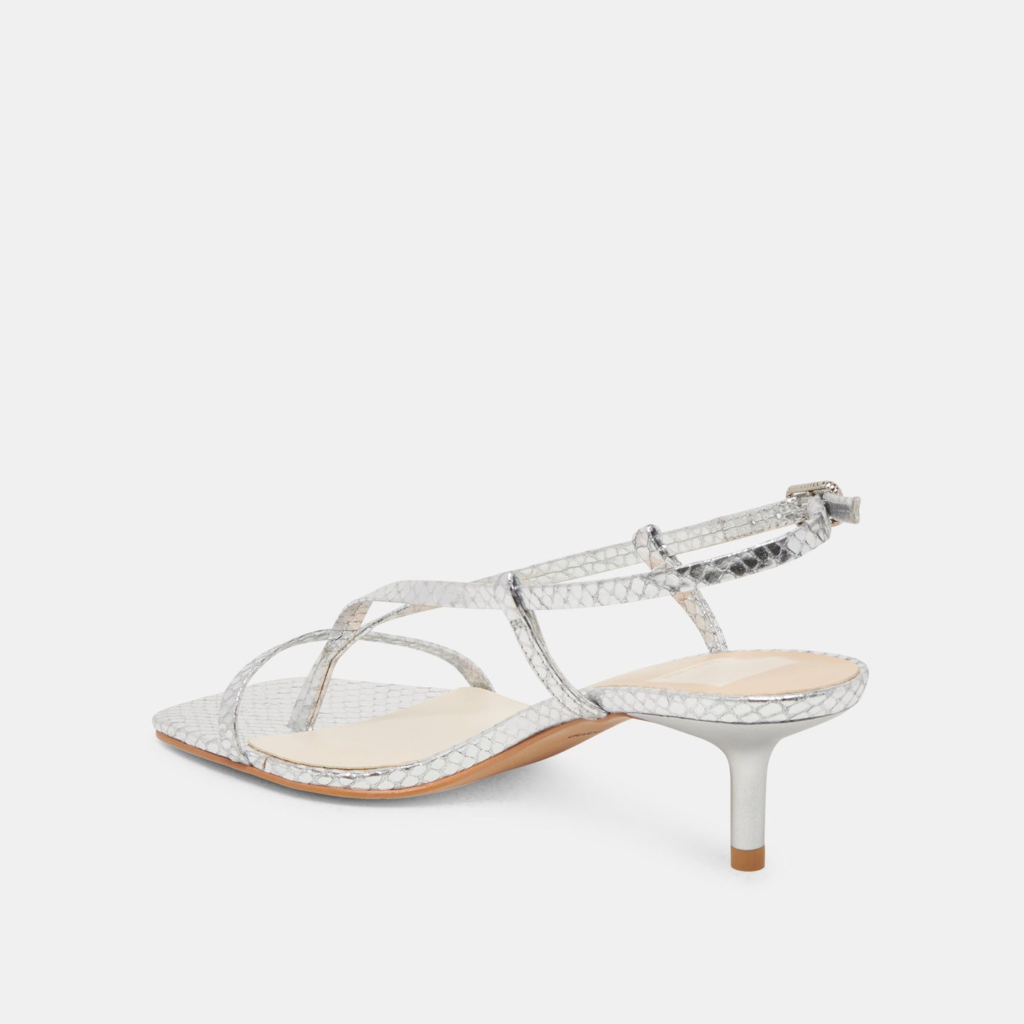 Dolce Vita LAURY HEELS SILVER EMBOSSED LEATHER