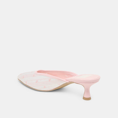 Dolce Vita Cleo X Byrdie Golf Pink Floral Satin Wide Heels