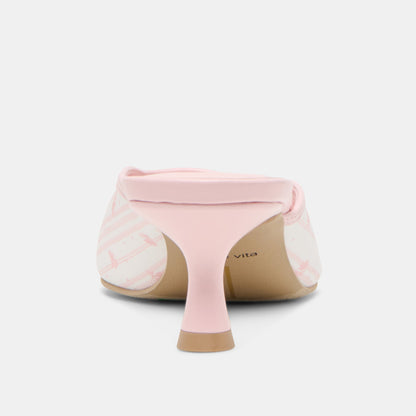 Dolce Vita Cleo X Byrdie Golf Pink Floral Satin Wide Heels