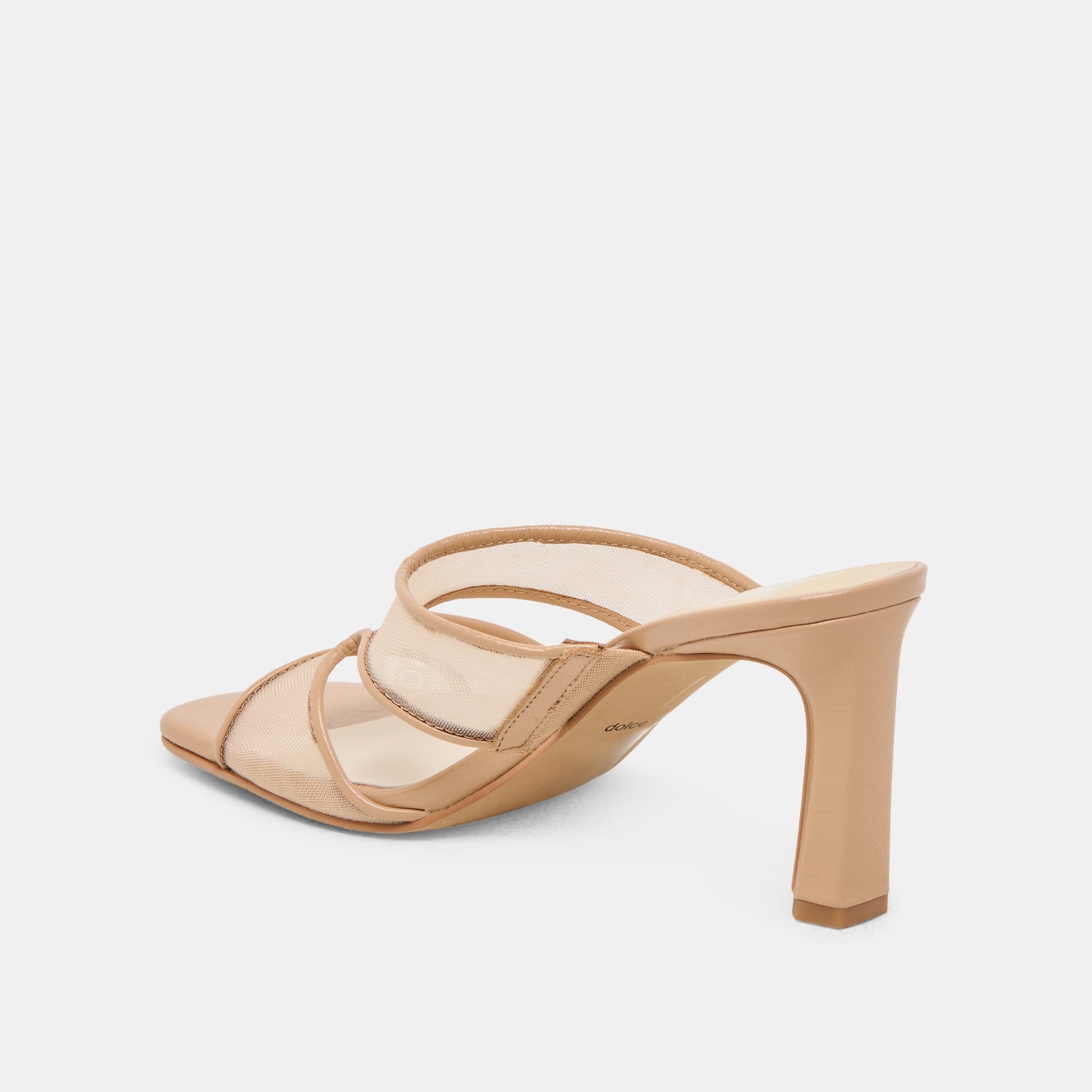 Dolce Vita Gitel Wide Light Tan Mesh Heels