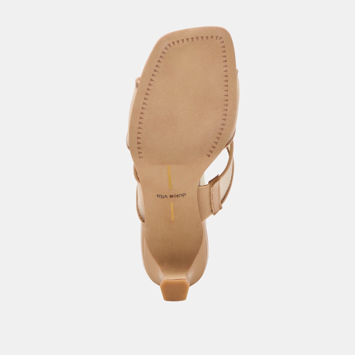 Dolce Vita Gitel Wide Light Tan Mesh Heels