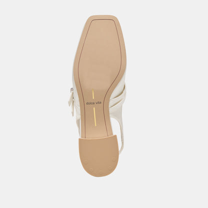 Dolce Vita Loris True White Satin Heels