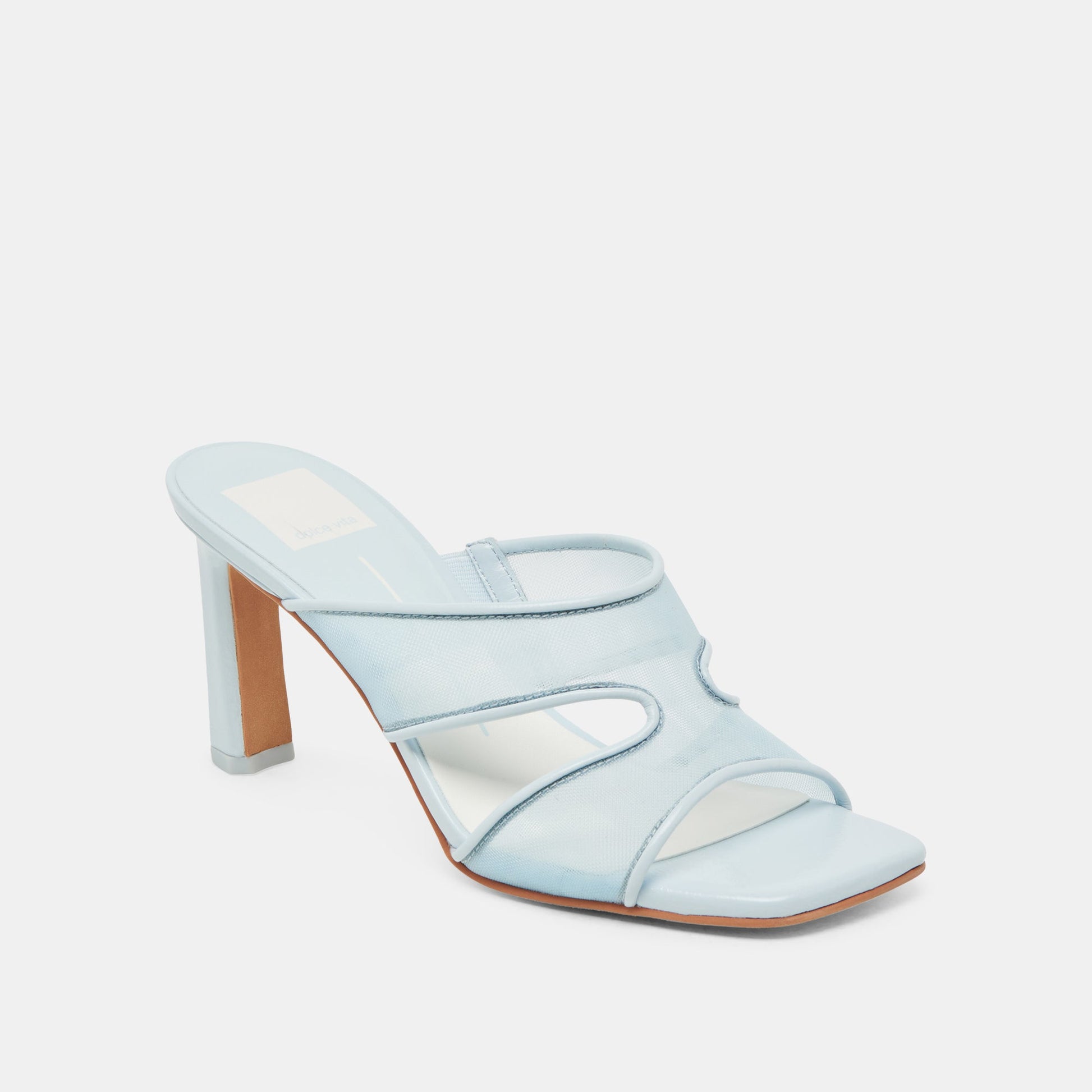 Dolce Vita Gitel Wide Ice Blue Mesh Heels