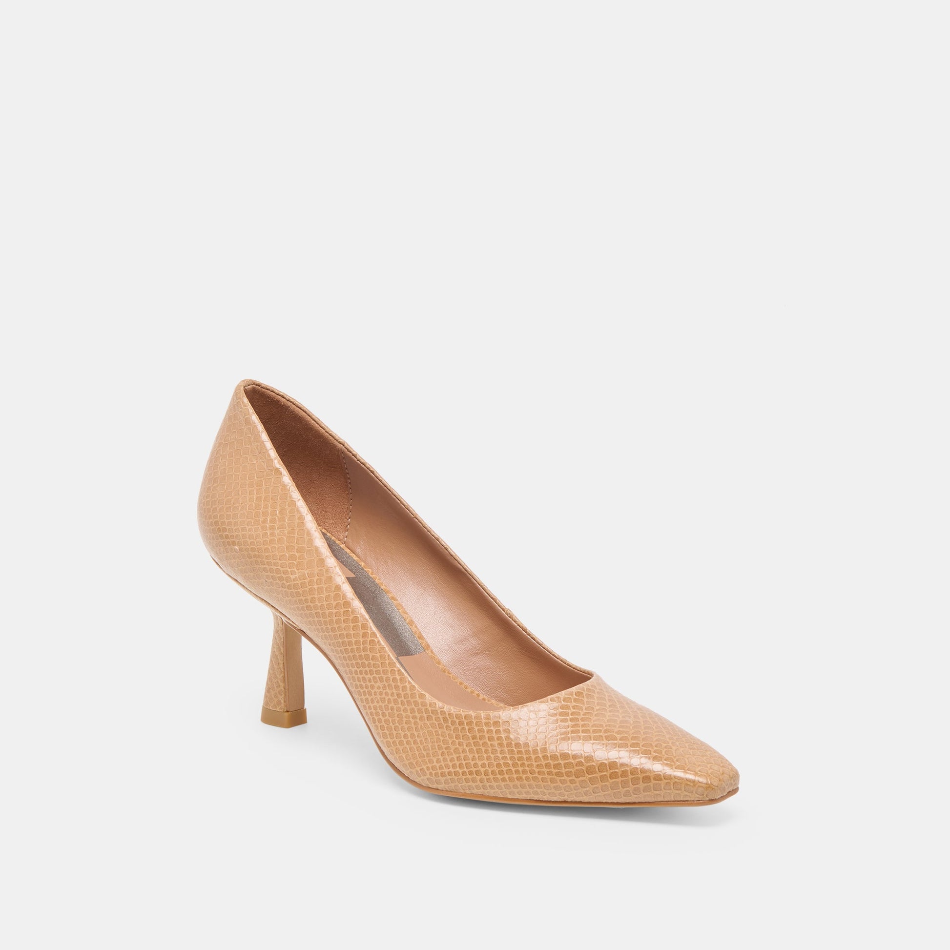 Dolce Vita Briona Whiskey Embossed Leather Heels