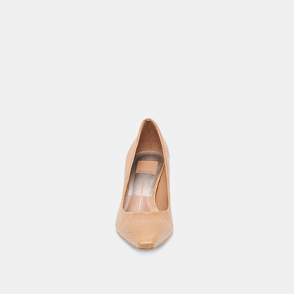 Dolce Vita Briona Whiskey Embossed Leather Heels