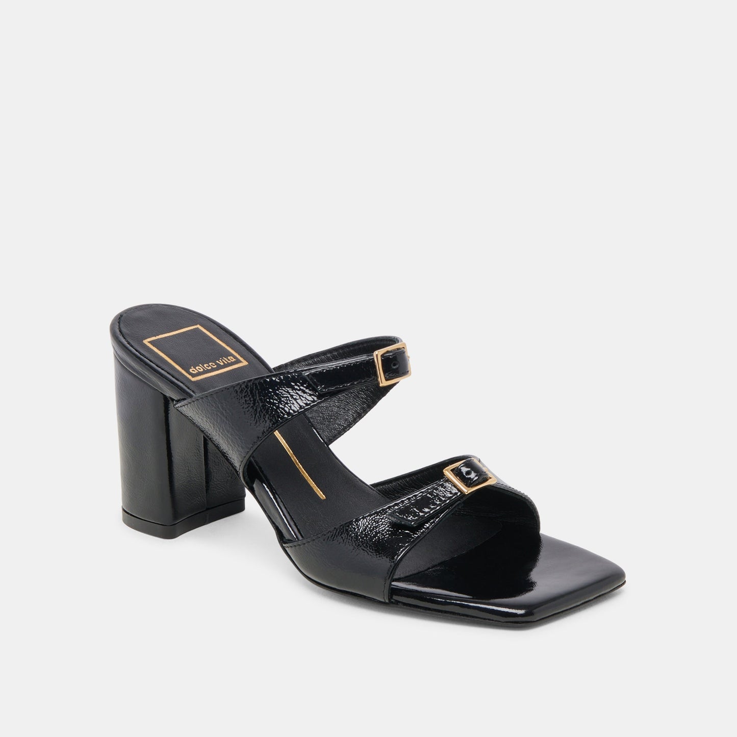 Dolce Vita SHANE HEELS MIDNIGHT CRINKLE PATENT