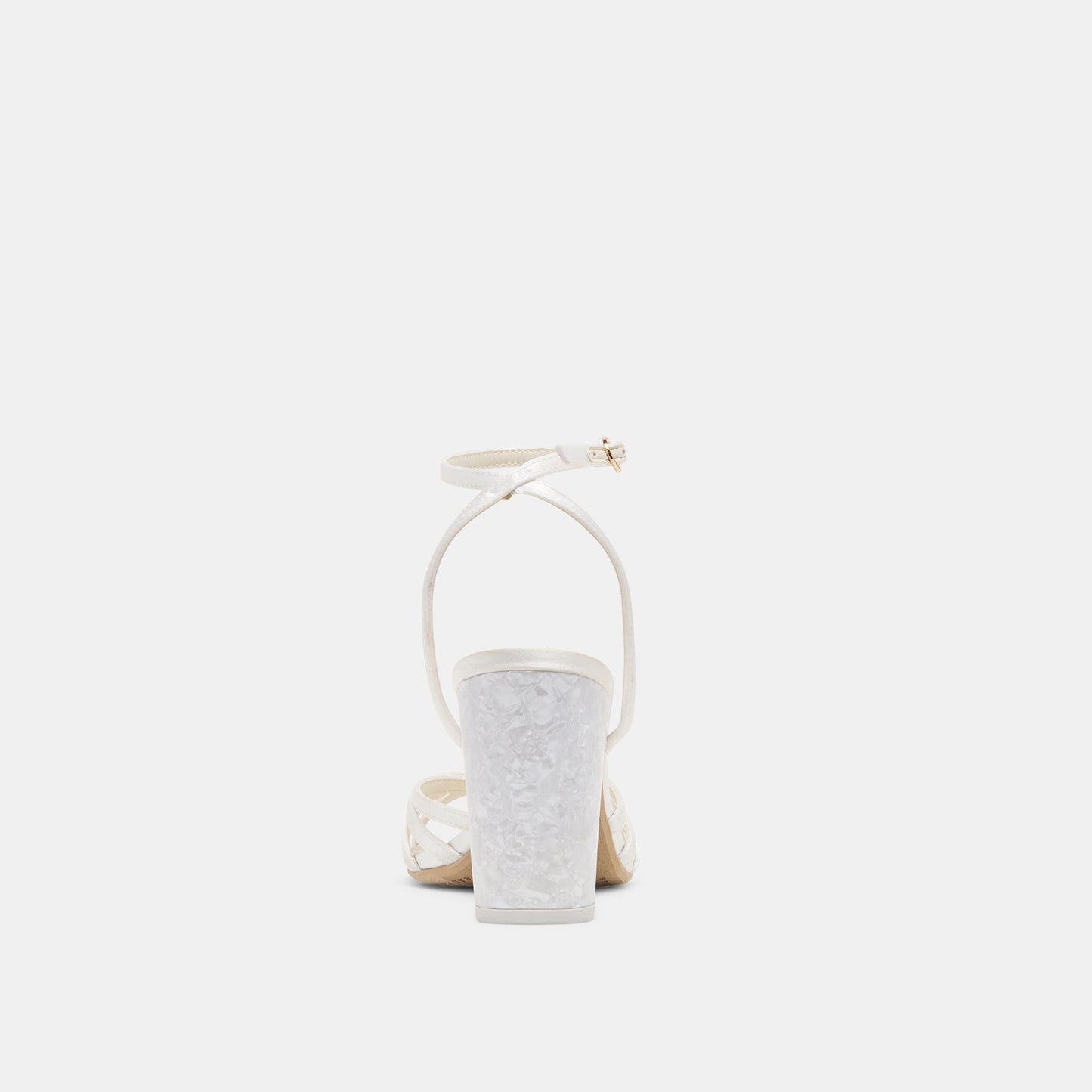 Dolce Vita Ronica True White Satin Heels