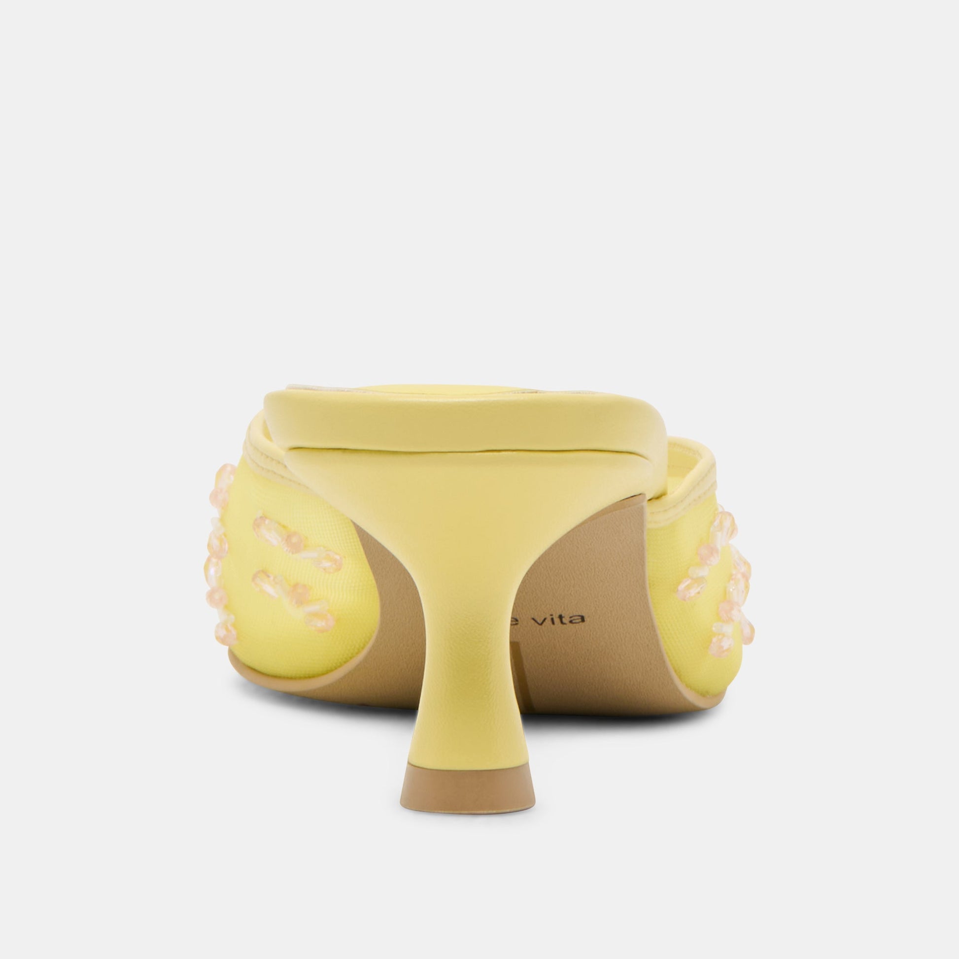Dolce Vita CLARA WIDE HEELS LEMON MESH